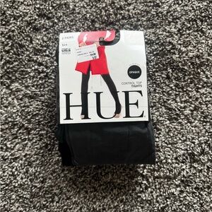 HUE Opaque Control Top Tights - Black
